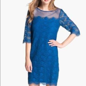 Max and Cleo blue lace dress
